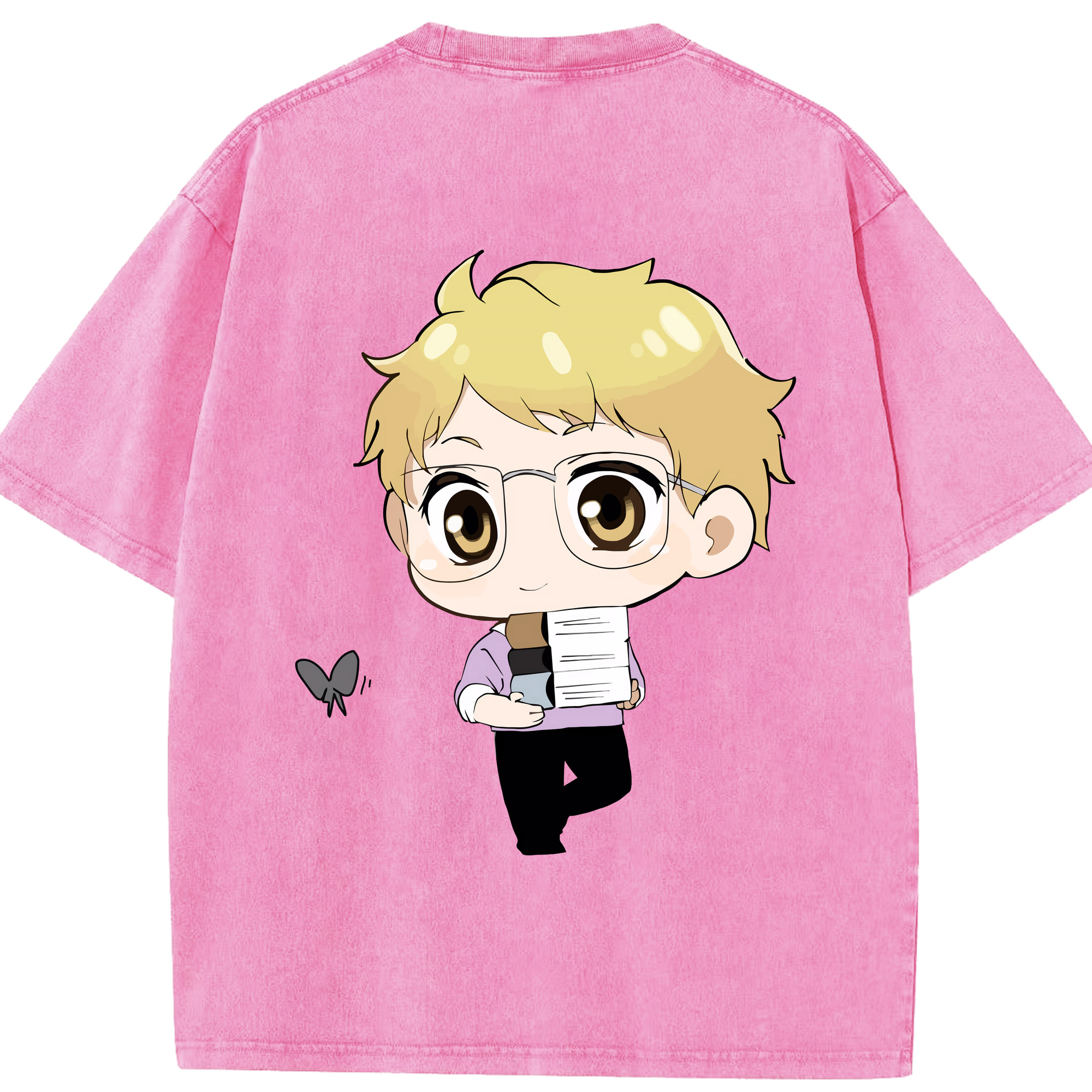 （画像用） ハイキュー!! Haikyu!! 綿100% ヴィンテージ風 半袖Tシャツ（背面プリント）